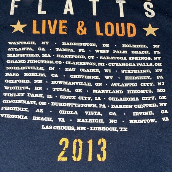 Rascal Flatts Live & Loud 2013 Concert Tour Shirt.  Size Small - Picture 5 of 6